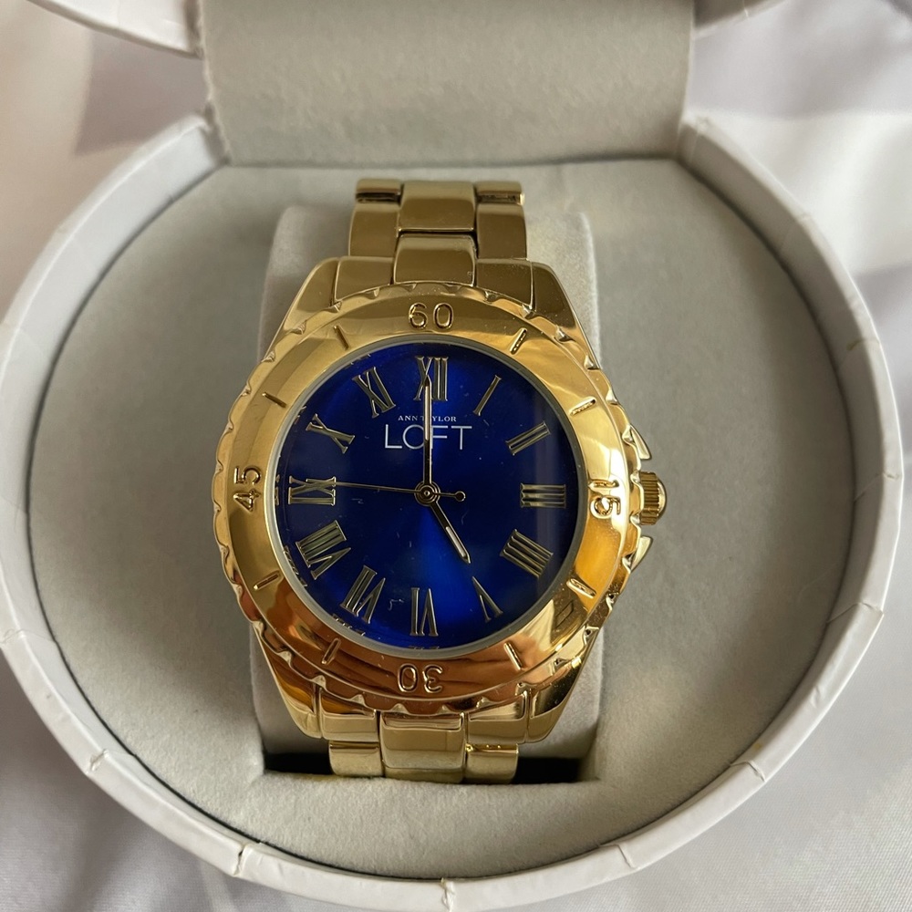 ANN TAYLOR LOFT GOLD WATCH